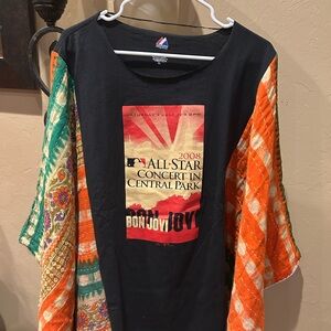 Bon Jovi Central Park Women's upcycled concert tee